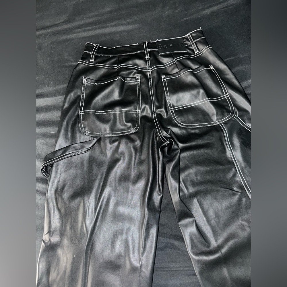 Black cargo leatherettes